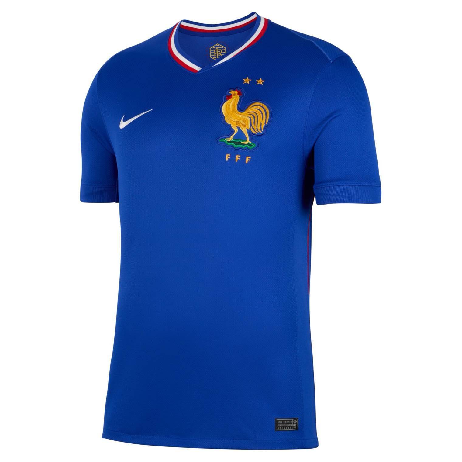 France FFF 2024/25 Stadium Home Licensed Jerseys Nike Blue S 