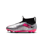 Nike Jr. Zoom Mercurial Superfly 9 Academy FG/MG - Metallic Silver/Black/Volt/Hyper Pink