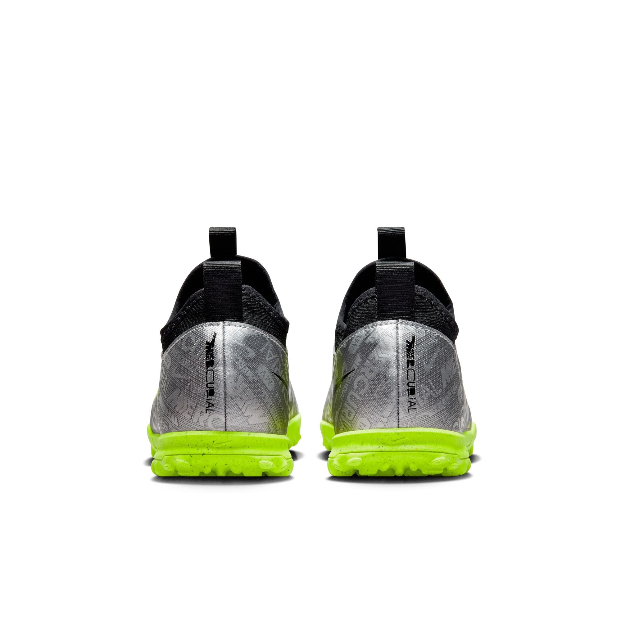 Nike Junior Zoom Vapor 15 Academy XXV TF Turf Shoes - MetallicSilver/Volt/Black