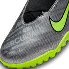 Nike Junior Zoom Vapor 15 Academy XXV TF Turf Shoes - MetallicSilver/Volt/Black