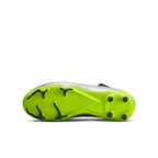 Nike Junior Zoom Mercurial Vapor 15 XXV Academy FG/MG Soccer Cleats - Metallic Silver/Black/Volt