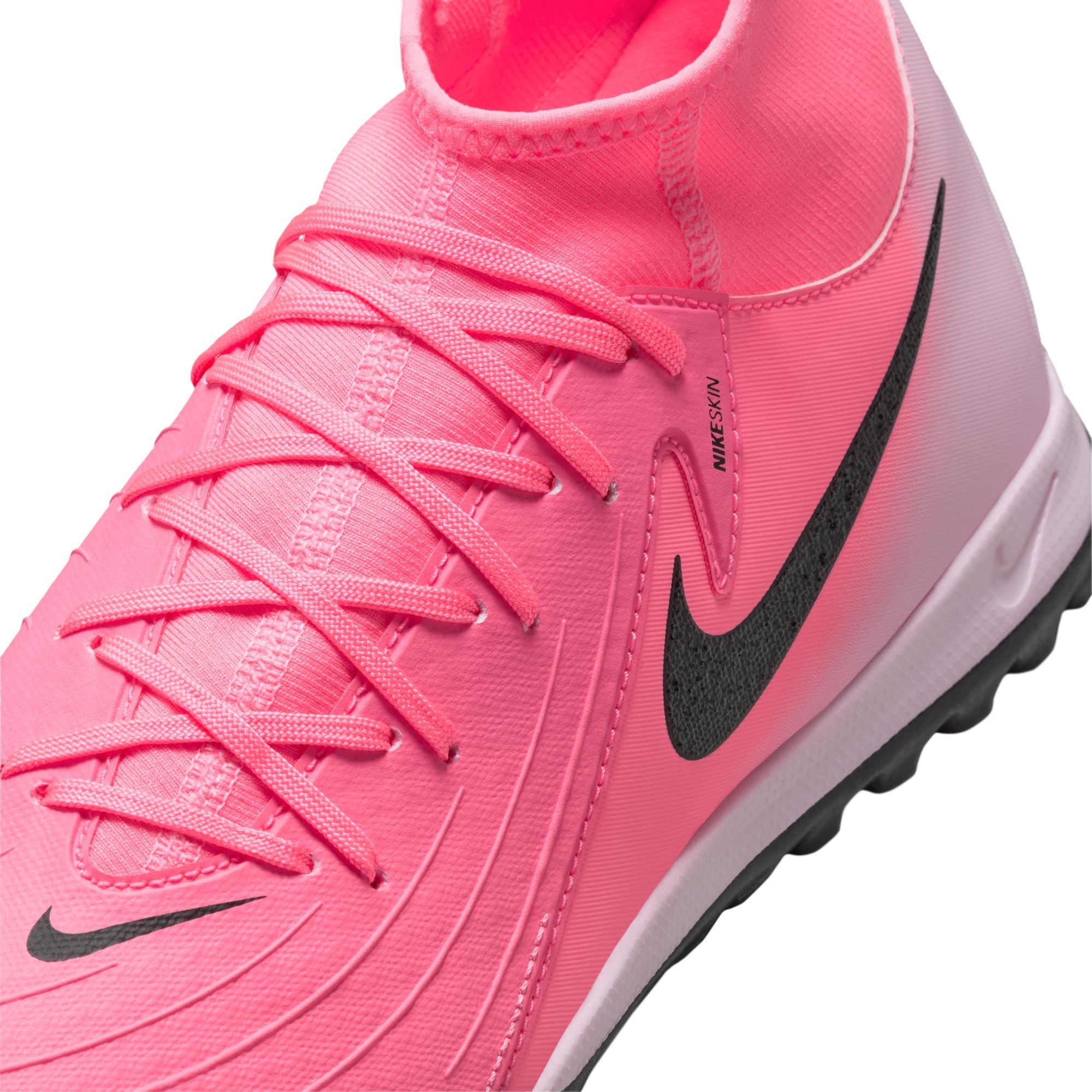 Nike Phantom Luna 2 Academy TF Turf Soccer Cleats- Pink Foam/ Black