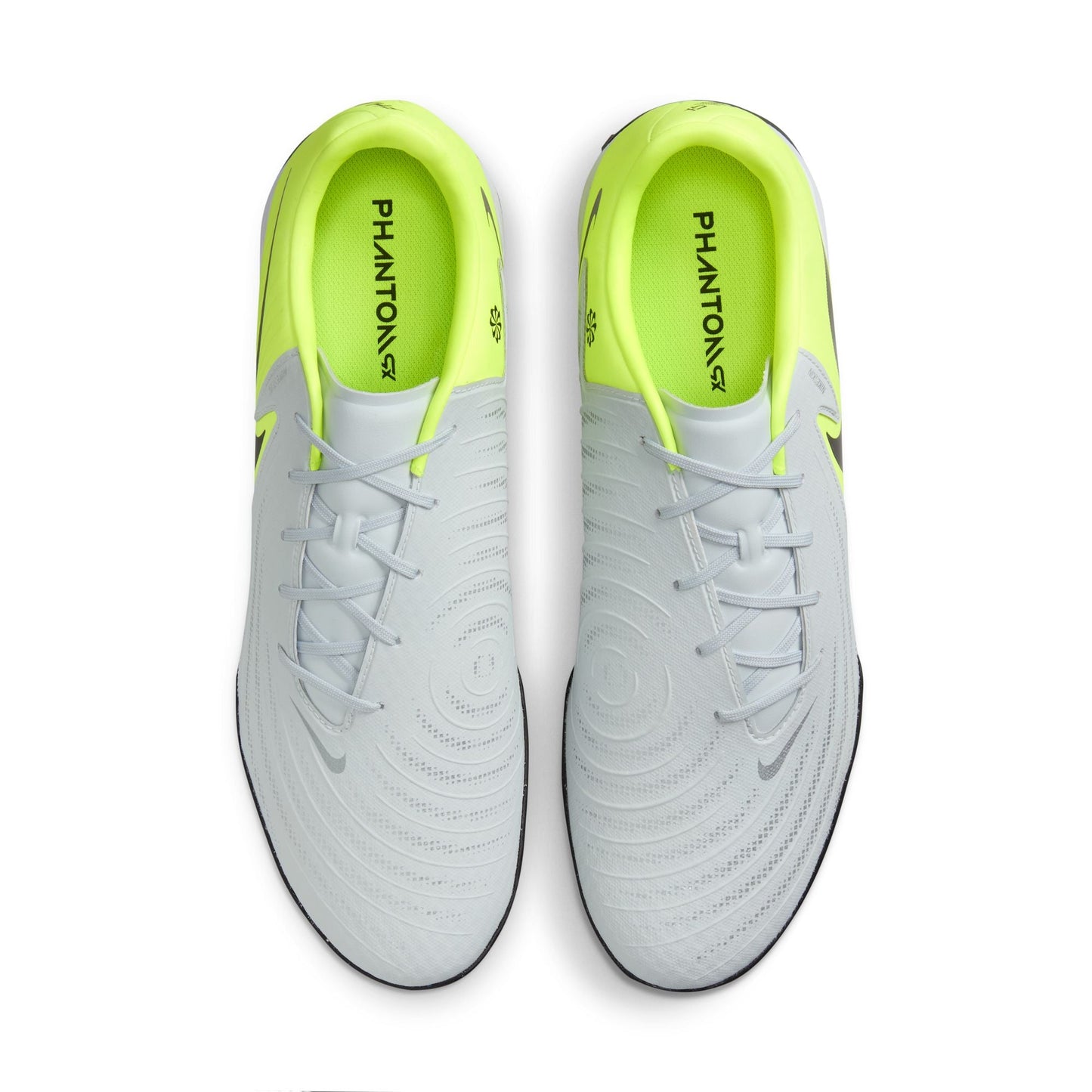 Nike Phantom GX 2 Academy TF Turf Soccer Cleats -  Metallic Silver/Black-Volt