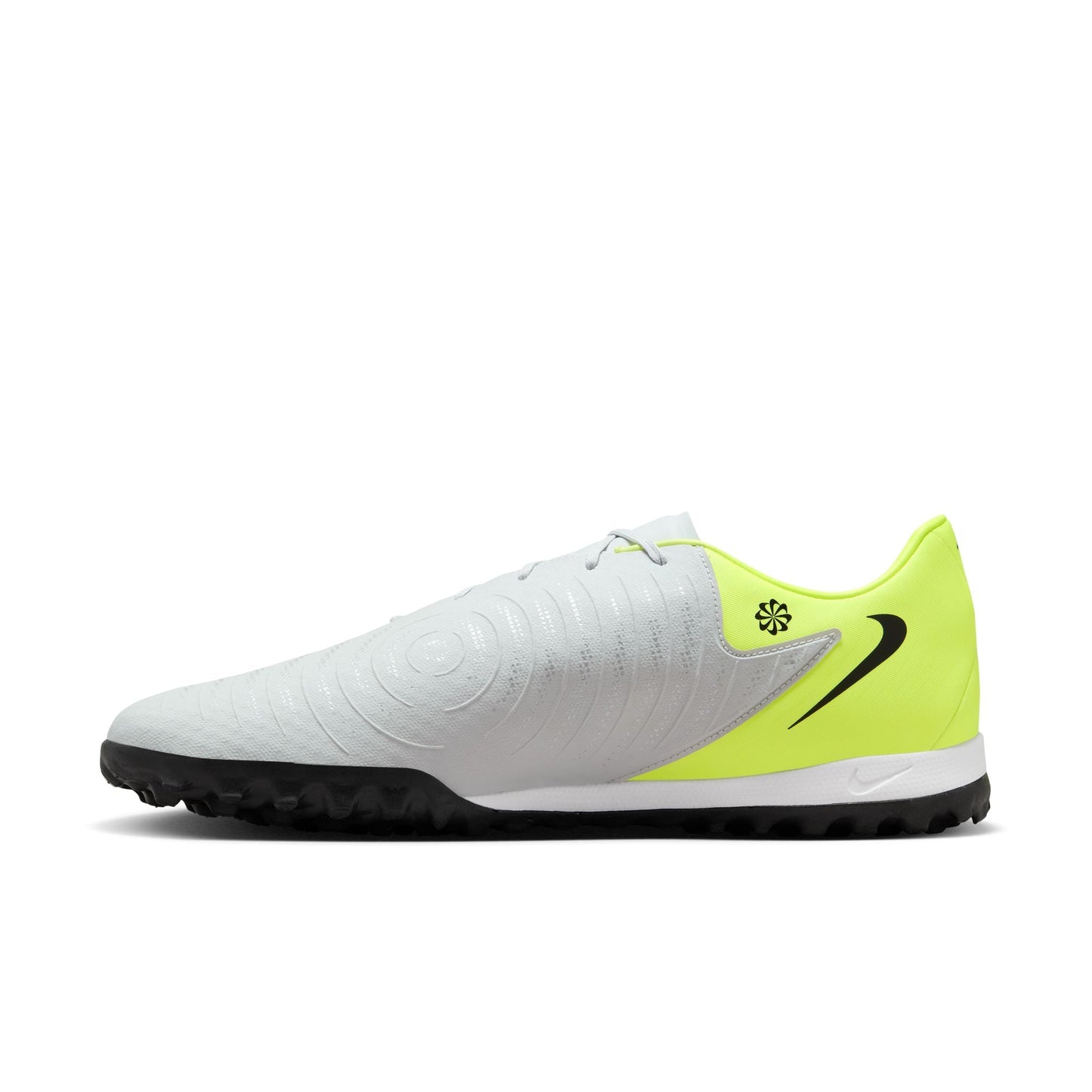 Nike Phantom GX 2 Academy TF Turf Soccer Cleats -  Metallic Silver/Black-Volt