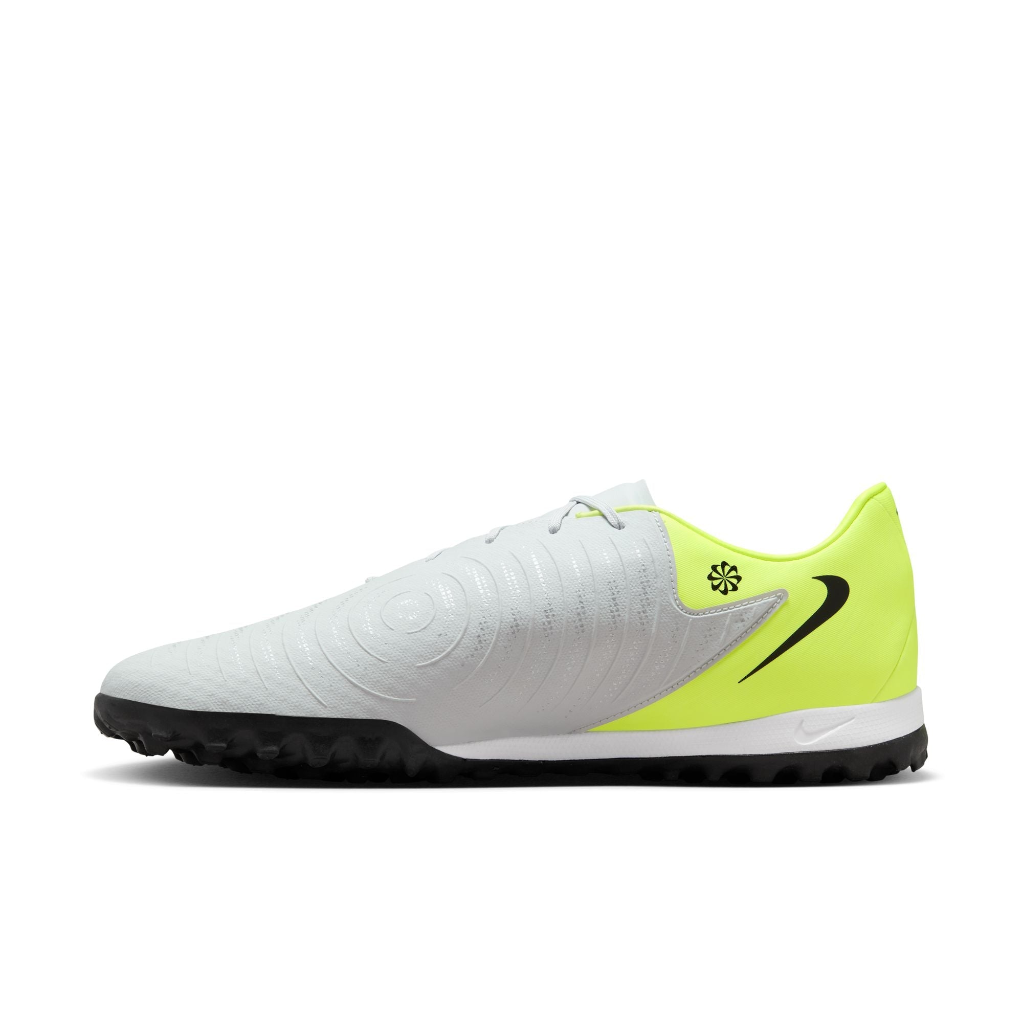 Nike Phantom GX 2 Academy TF Turf Soccer Cleats -  Metallic Silver/Black-Volt