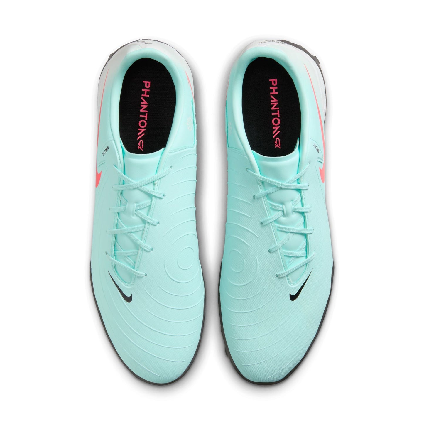 Nike Phantom GX 2 Academy TF Turf Soccer Cleats-  Mint/Atomic Red-Off Noir