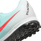 Nike Phantom GX 2 Academy TF Turf Soccer Cleats-  Mint/Atomic Red-Off Noir