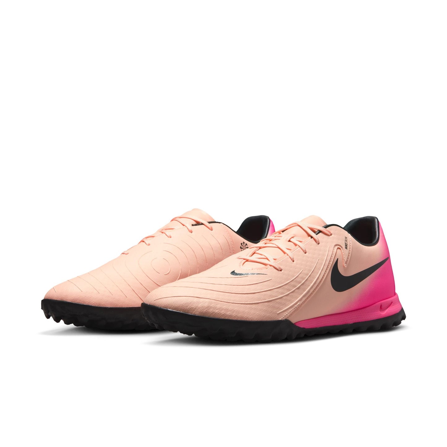 Nike Phantom GX 2 Academy TF Turf Soccer Cleats- Crimson Tint/Black/Pink Blast