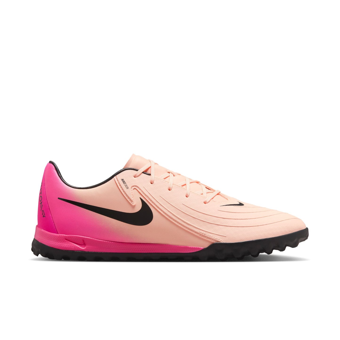 Nike Phantom GX 2 Academy TF Turf Soccer Cleats- Crimson Tint/Black/Pink Blast