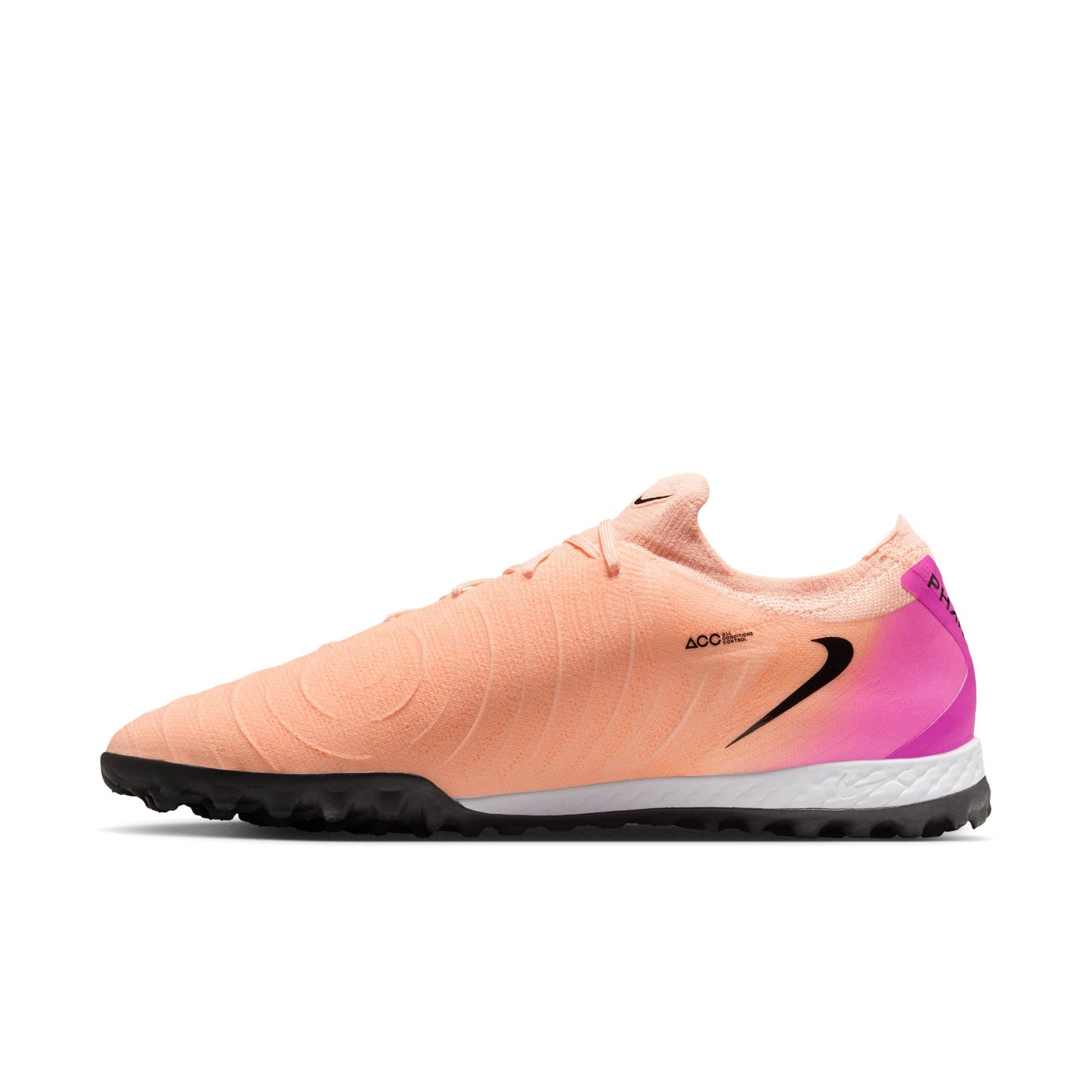 Nike Phantom GX II Pro TF Turf Soccer Cleats -Crimson Tint/Black-Pink Blast