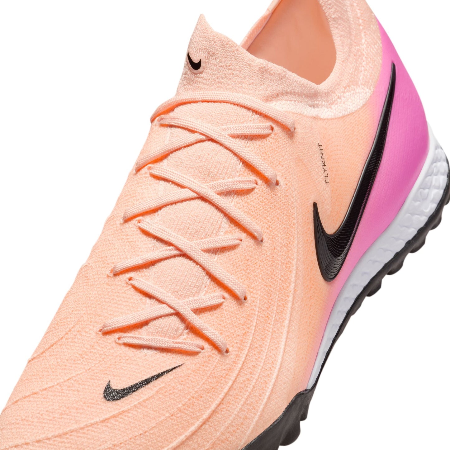 Nike Phantom GX II Pro TF Turf Soccer Cleats -Crimson Tint/Black-Pink Blast