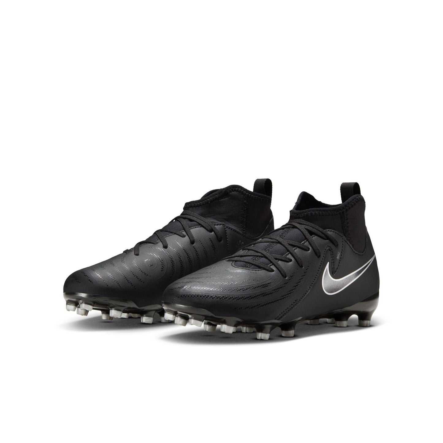 Nike Junior Phantom Luna II Academy FG/MG Soccer Cleat - Black/Black