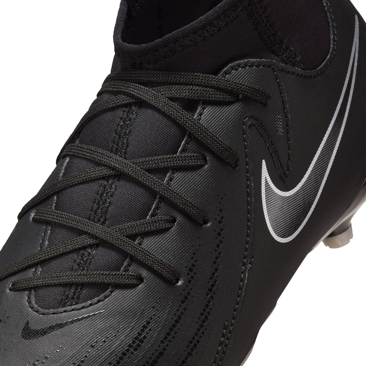 Nike Junior Phantom Luna II Academy FG/MG Soccer Cleat - Black/Black