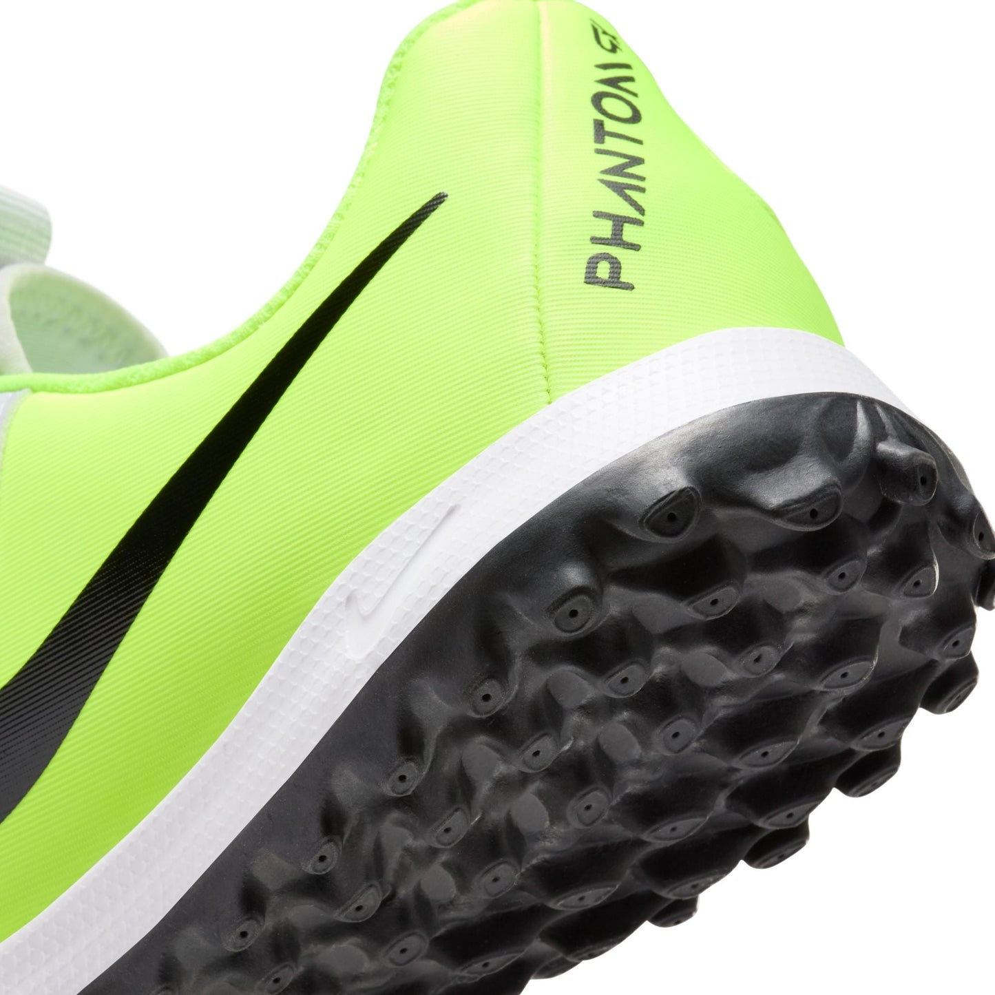 Nike Junior Phantom GX 2 Academy TF Soccer Cleats- Metallic Silver/Black-Volt