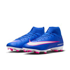 Nike Air Zoom Mercurial Superfly 10 Academy FG Firm Ground Soccer Cleats -Racer Blue/White