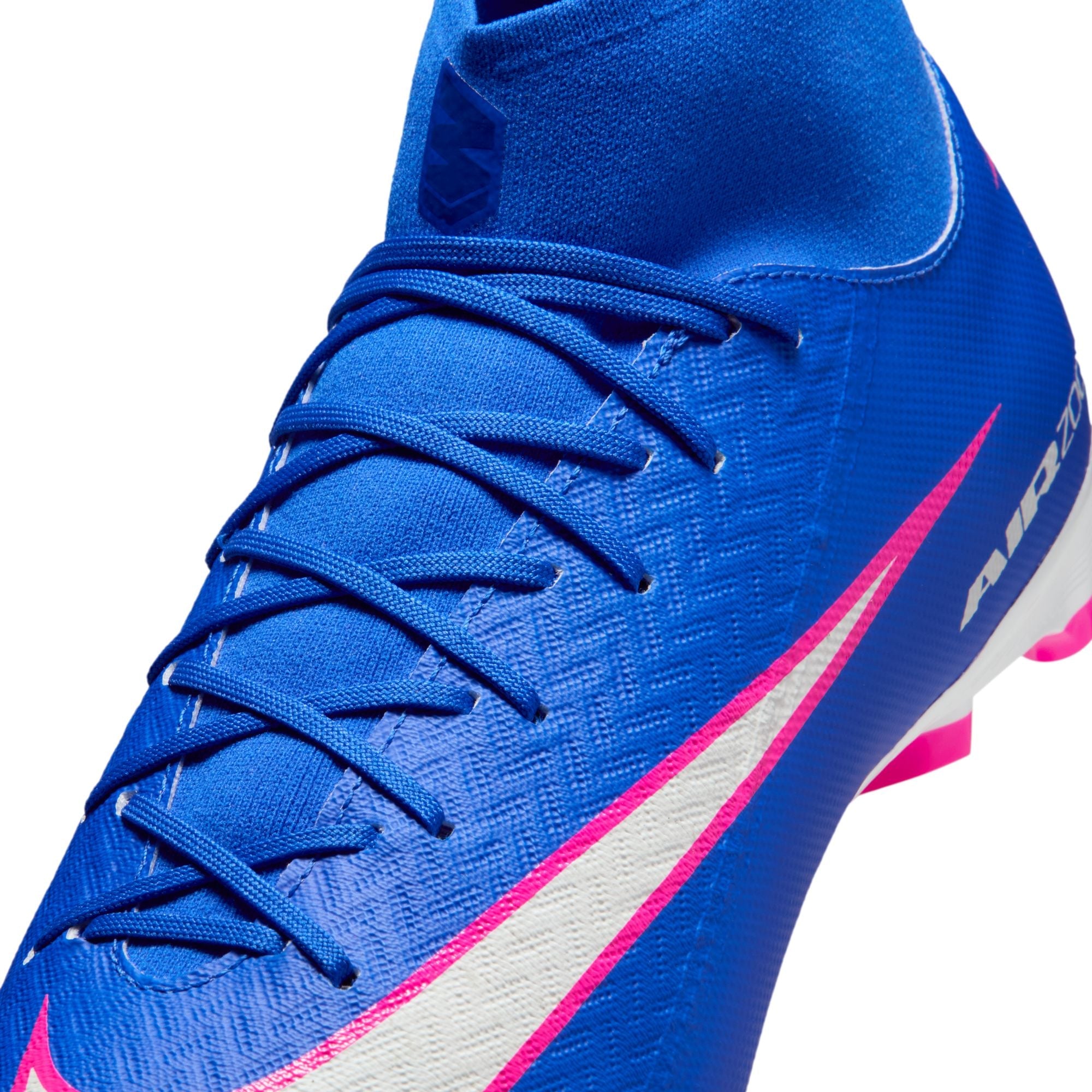 Nike Air Zoom Mercurial Superfly 10 Academy FG Firm Ground Soccer Cleats -Racer Blue/White