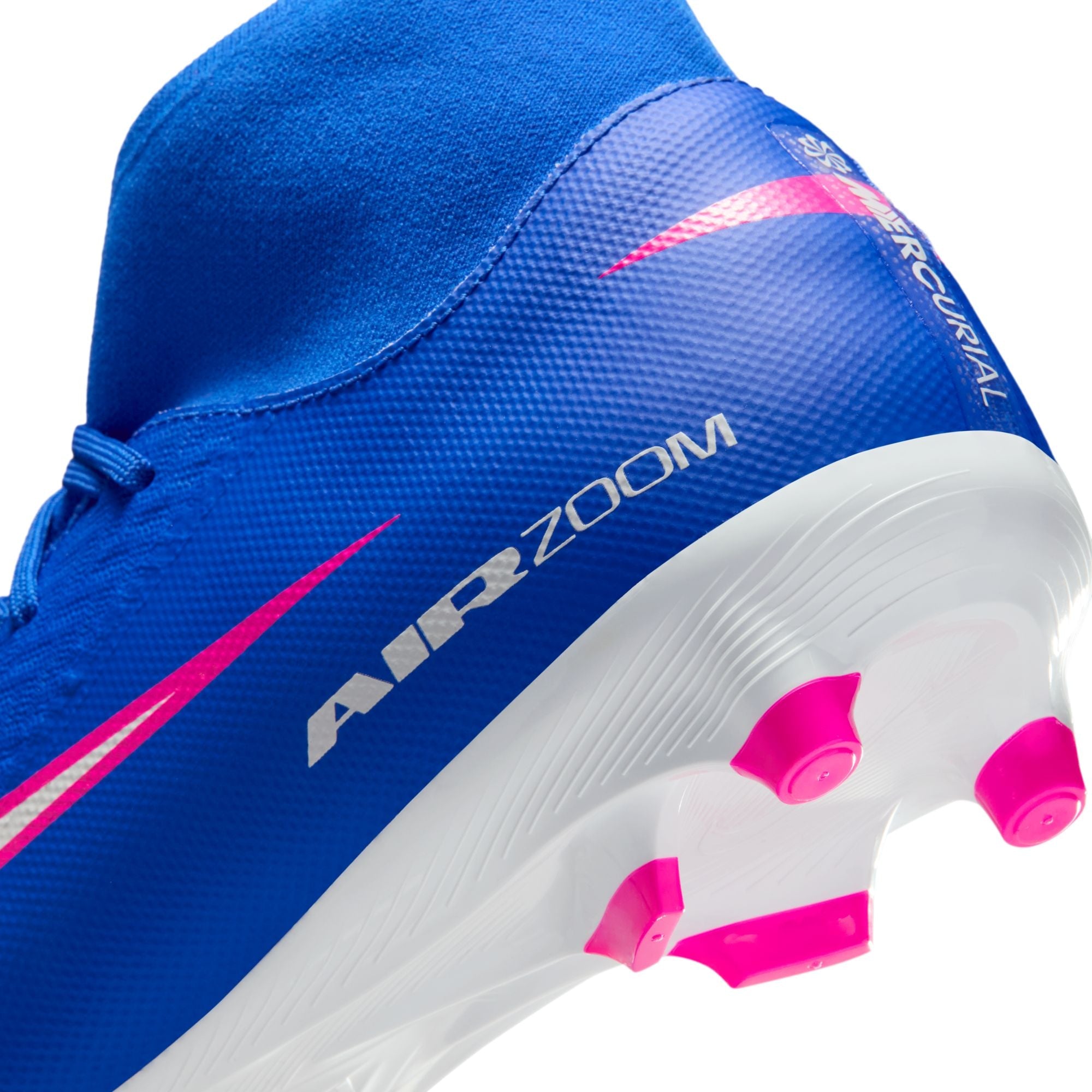 Nike Air Zoom Mercurial Superfly 10 Academy FG Firm Ground Soccer Cleats -Racer Blue/White