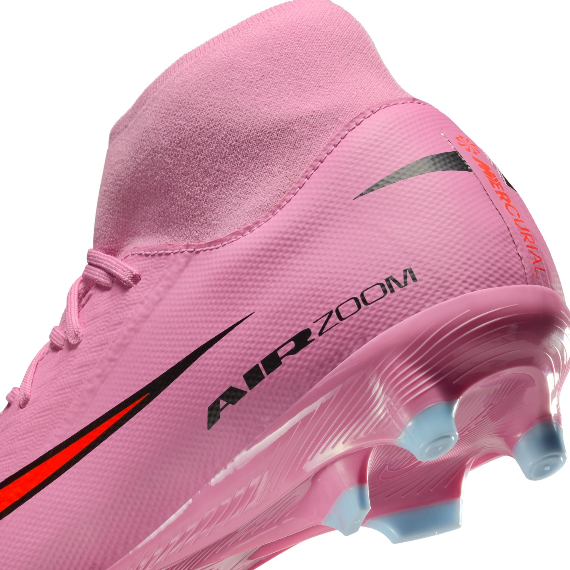 Nike Air Zoom Mercurial Superfly 10 Academy FG Firm Ground Soccer Cleats -Magic Flamingo/Black/ Total Crimson