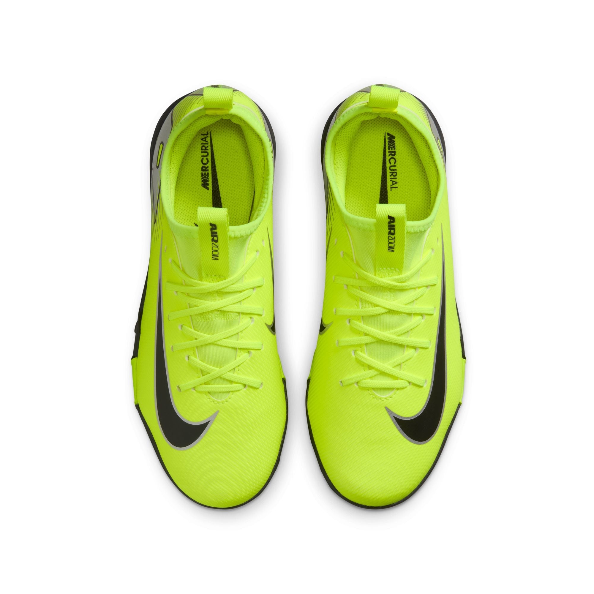 Nike Junior Zoom Mercurial Vapor 10 Academy TF Turf Soccer Cleats - Volt/Black
