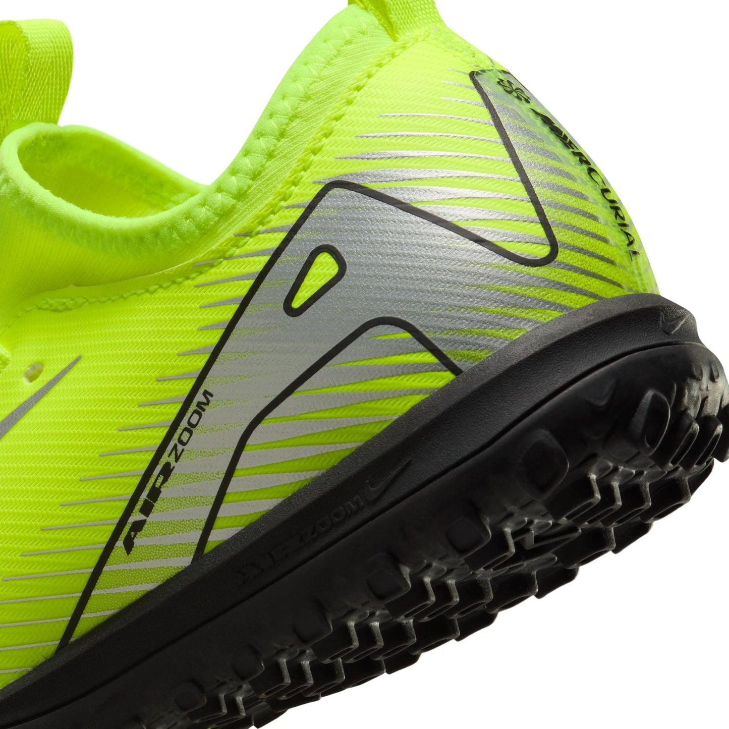 Nike Junior Zoom Mercurial Vapor 10 Academy TF Turf Soccer Cleats - Volt/Black