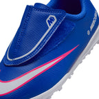 Nike Junior Mercurial Vapor 16 Club TF Turf Soccer Cleats-  Racer Blue/White