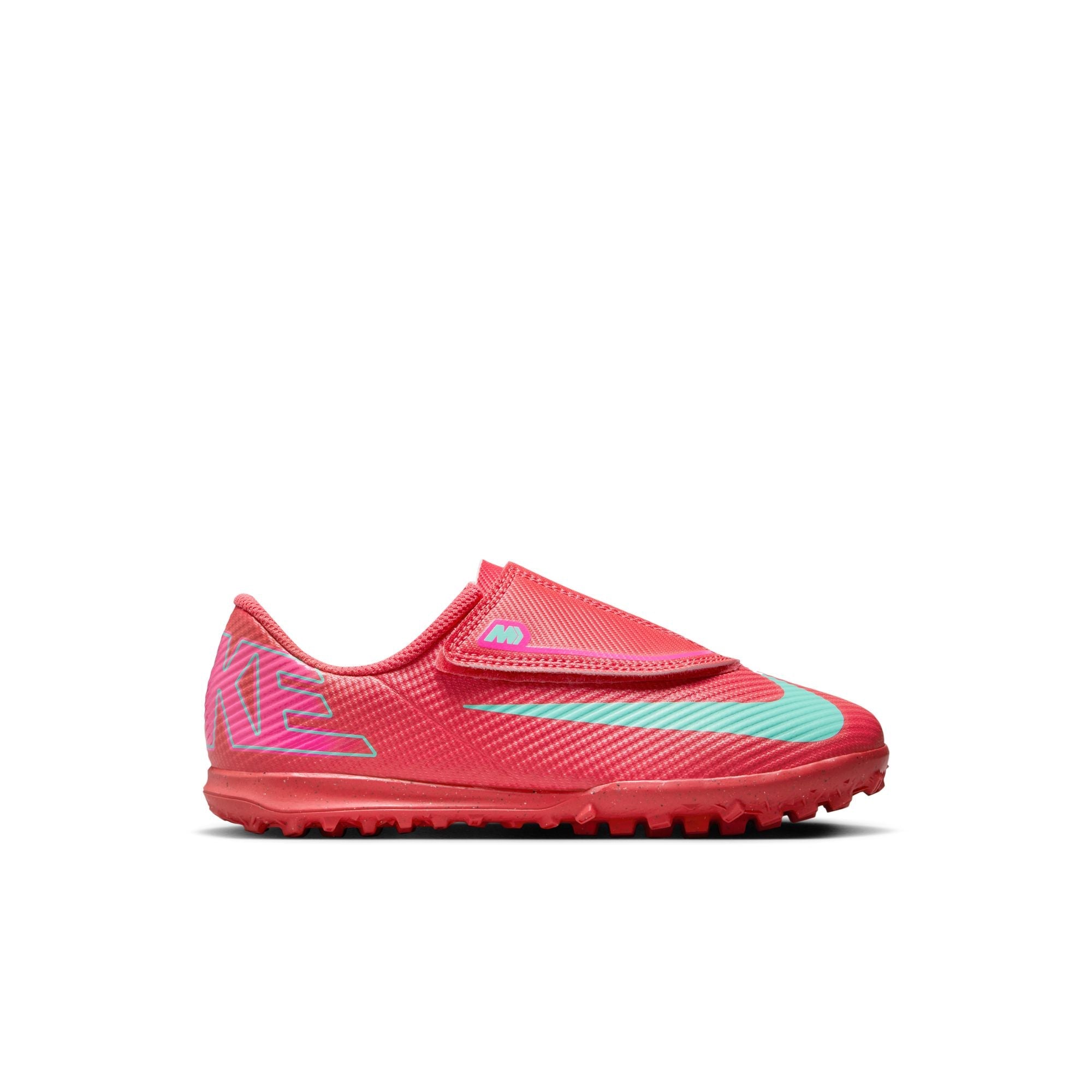 Nike Junior Mercurial Vapor 16 Club TF Turf Soccer Cleats-  Ember Glow/ Aurora Green