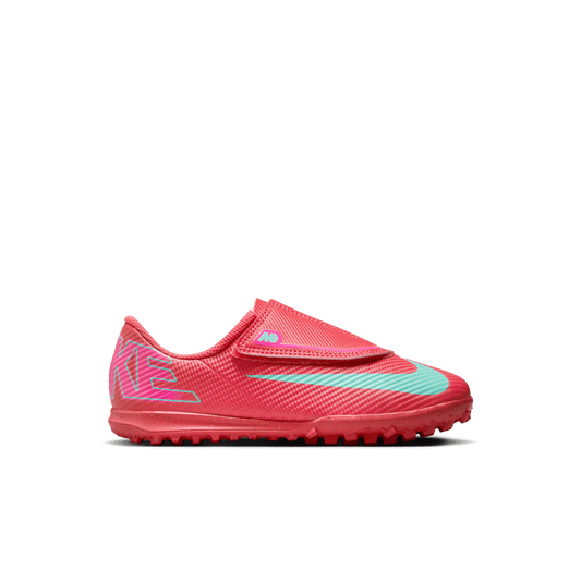 Nike Jr. Mercurial Vapor 16 Club Little Kids' TF Low-Top Soccer Shoes-EMBER GLOW/AURORA GREEN