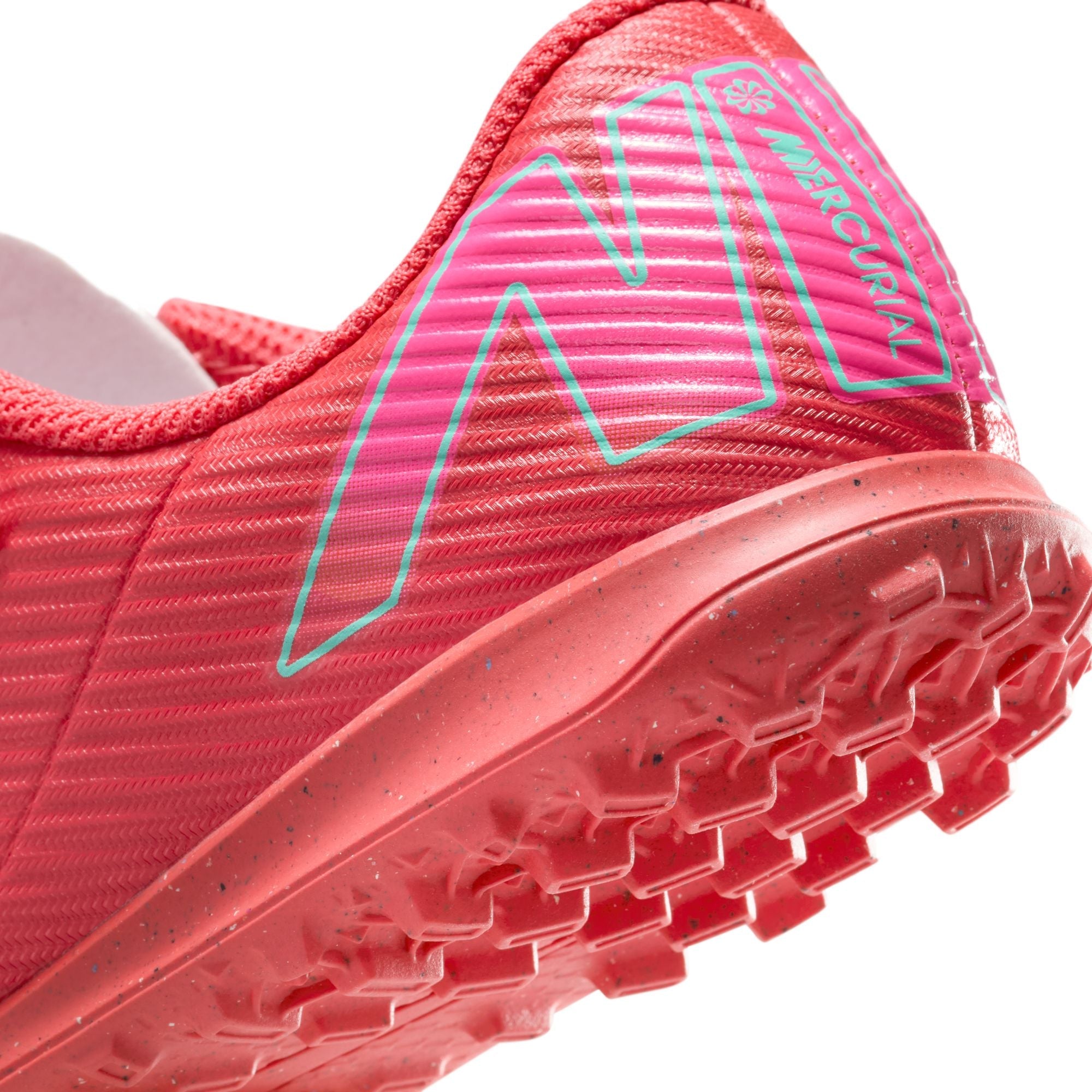 Nike Junior Mercurial Vapor 16 Club TF Turf Soccer Cleats-  Ember Glow/ Aurora Green