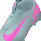 Nike Junior Zoom Mercurial Superfly 10 Academy FG Firm Ground Soccer Cleats- Ocean Cube/Pink Blast