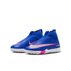 Nike Junior Zoom Mercurial Superfly 10 Academy TF Turf Soccer Cleats- Racer Blue/White