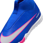 Nike Junior Zoom Mercurial Superfly 10 Academy TF Turf Soccer Cleats- Racer Blue/White