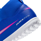Nike Junior Zoom Mercurial Superfly 10 Academy TF Turf Soccer Cleats- Racer Blue/White