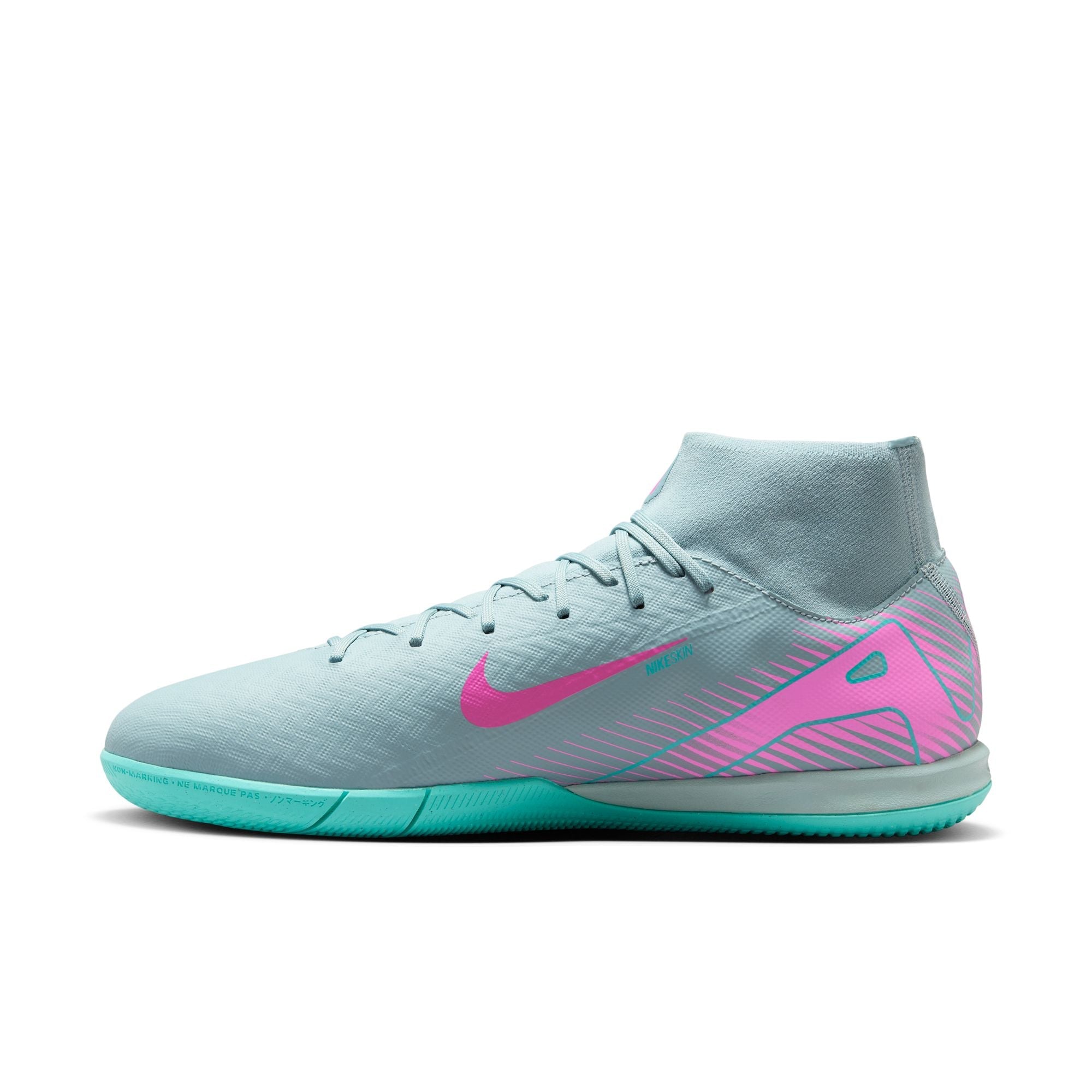 Nike Mercurial Superfly 10 Academy IC Indoor Soccer Shoes- Ocean Cube/Pink Blast