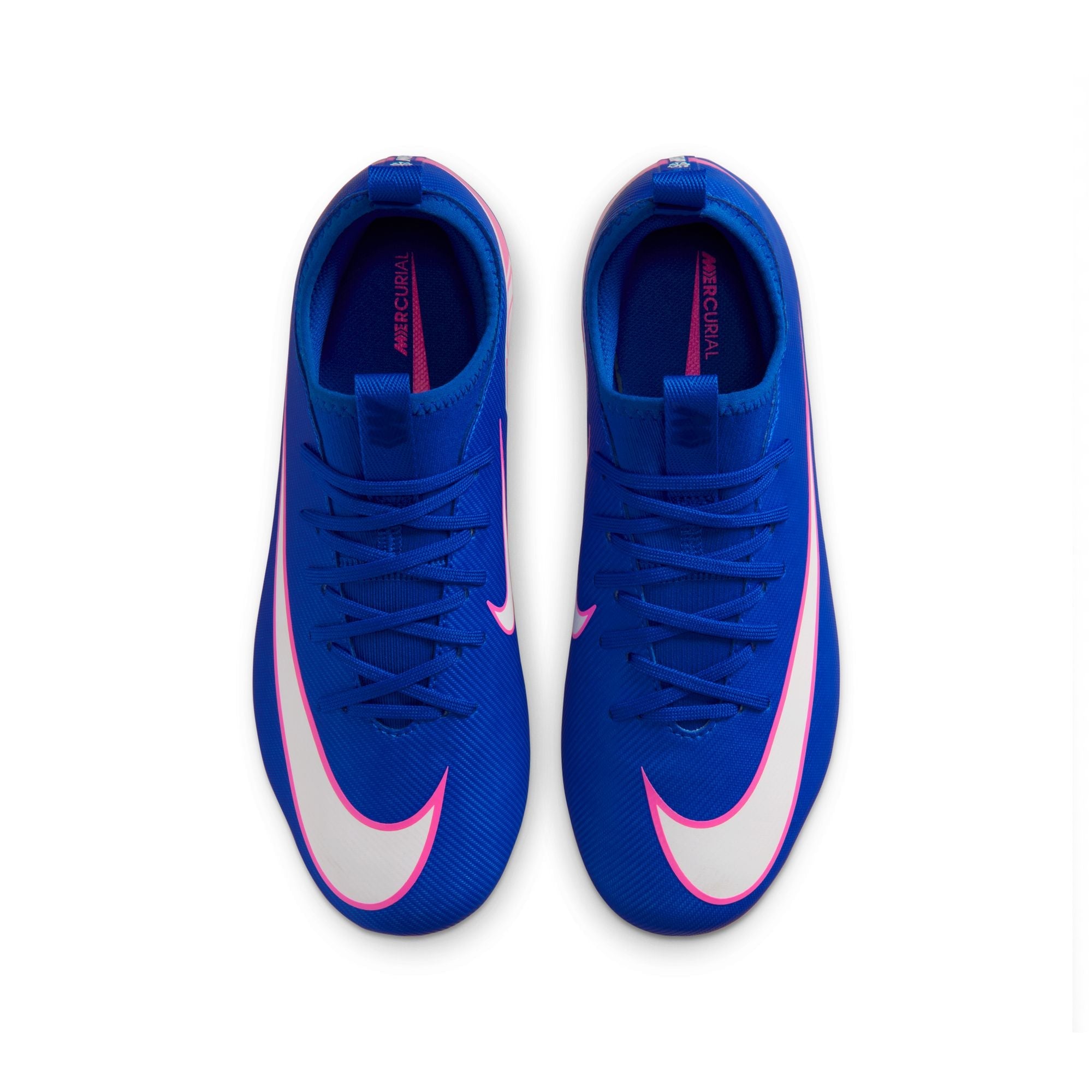 Nike Junior Mercurial Vapor 16 Academy FG Firm Ground Low-Top Soccer Cleats- Racer Blue/White
