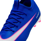 Nike Junior Mercurial Vapor 16 Academy FG Firm Ground Low-Top Soccer Cleats- Racer Blue/White