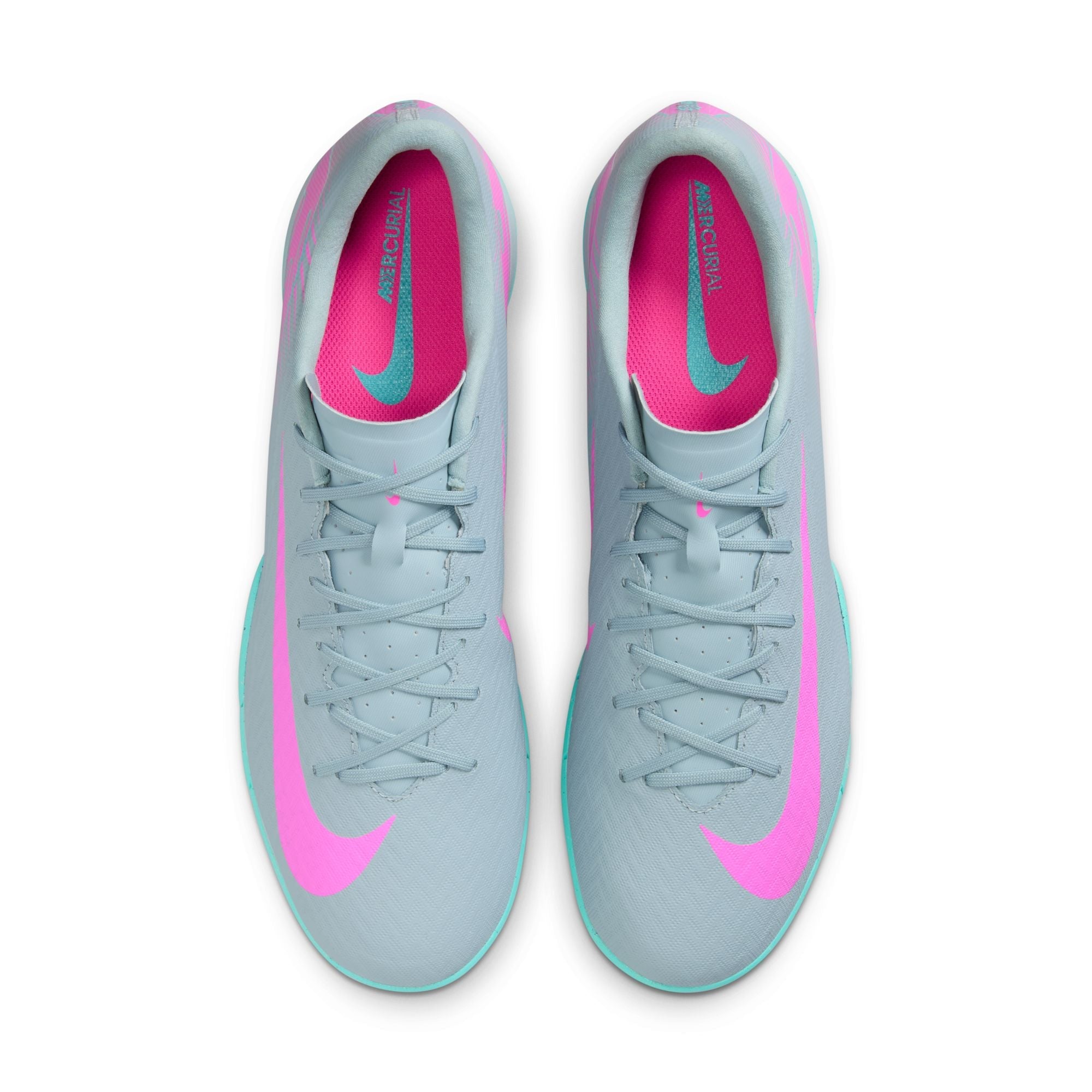 Nike Air Zoom Mercurial Vapor 16 Academy IC Indoor Soccer Shoes- Ocean Cube/Pink Blast