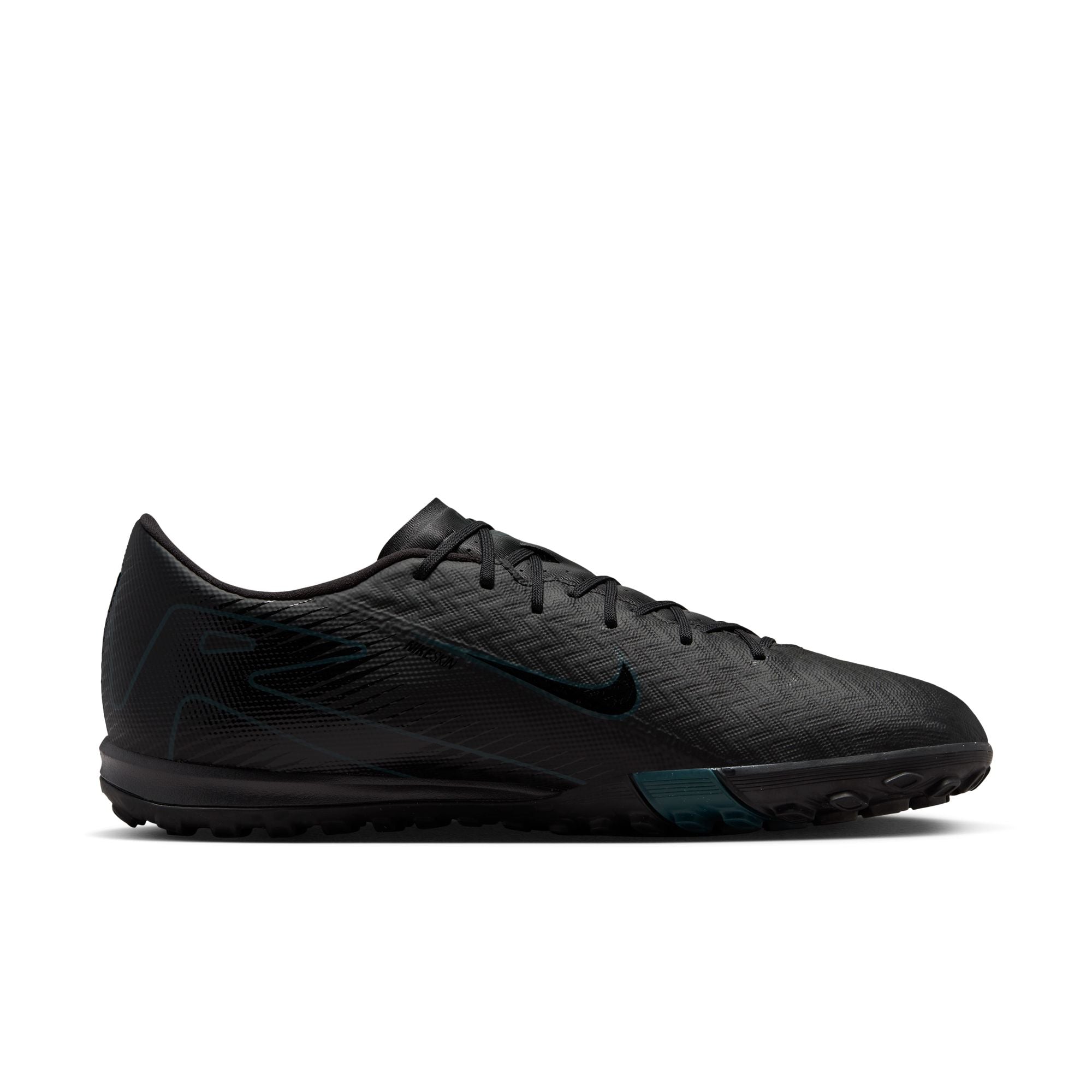 Nike Air Zoom Mercurial Vapor 16 Academy TF Turf Soccer Cleats - Black/Black-Deep Jungle