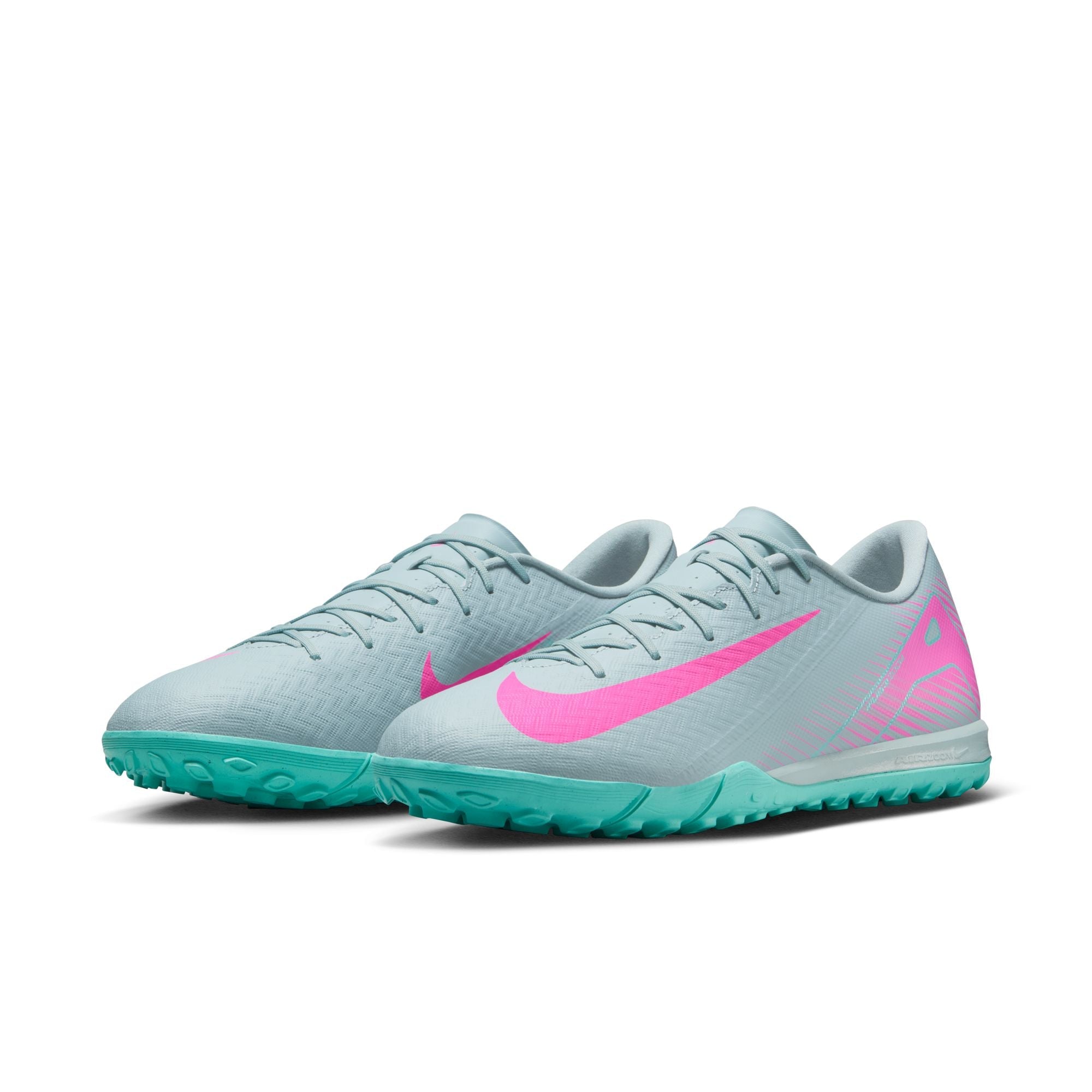 Nike Air Zoom Mercurial Vapor 16 Academy TF Turf Soccer Shoes- Ocean Cube/Pink Blast