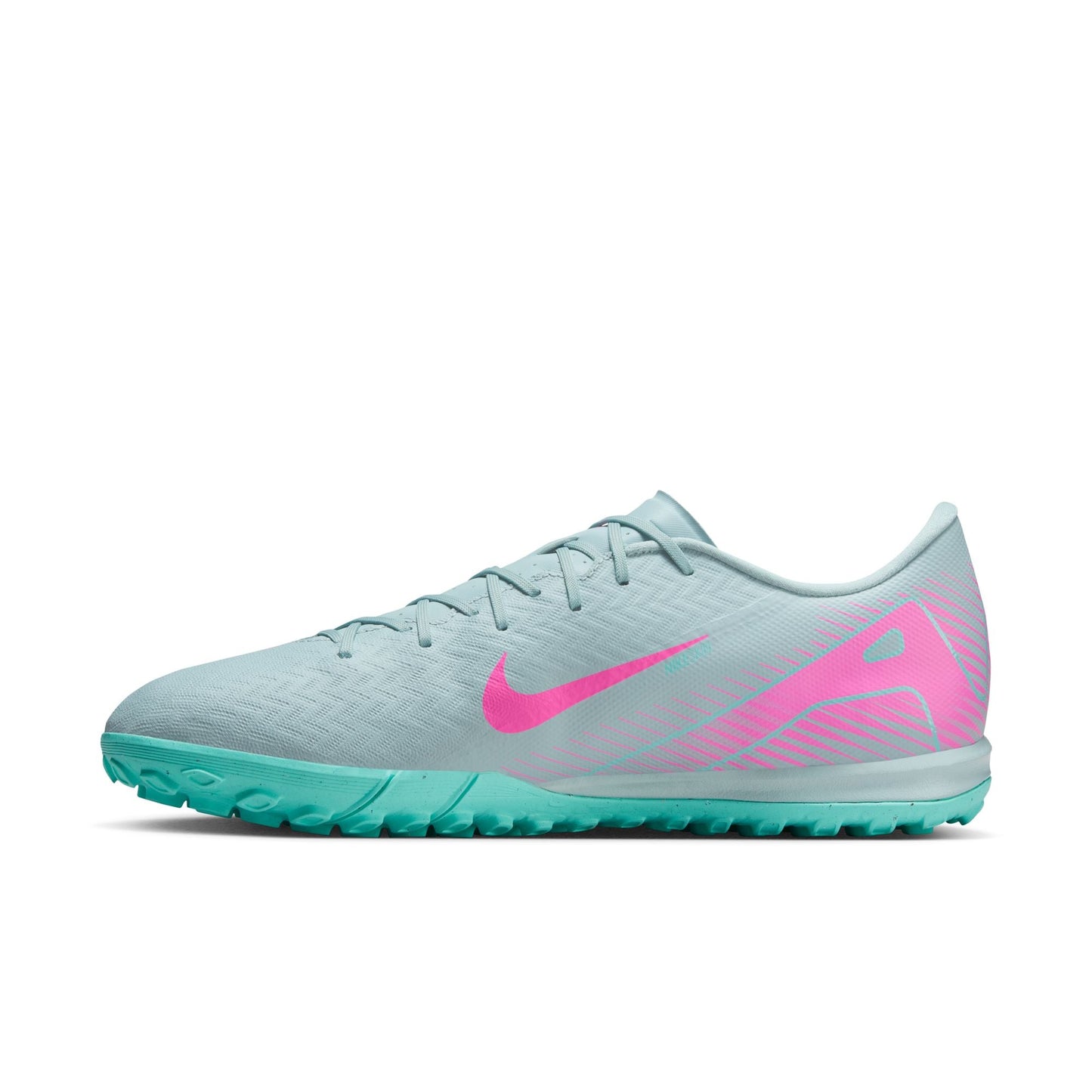 Nike Air Zoom Mercurial Vapor 16 Academy TF Turf Soccer Shoes- Ocean Cube/Pink Blast