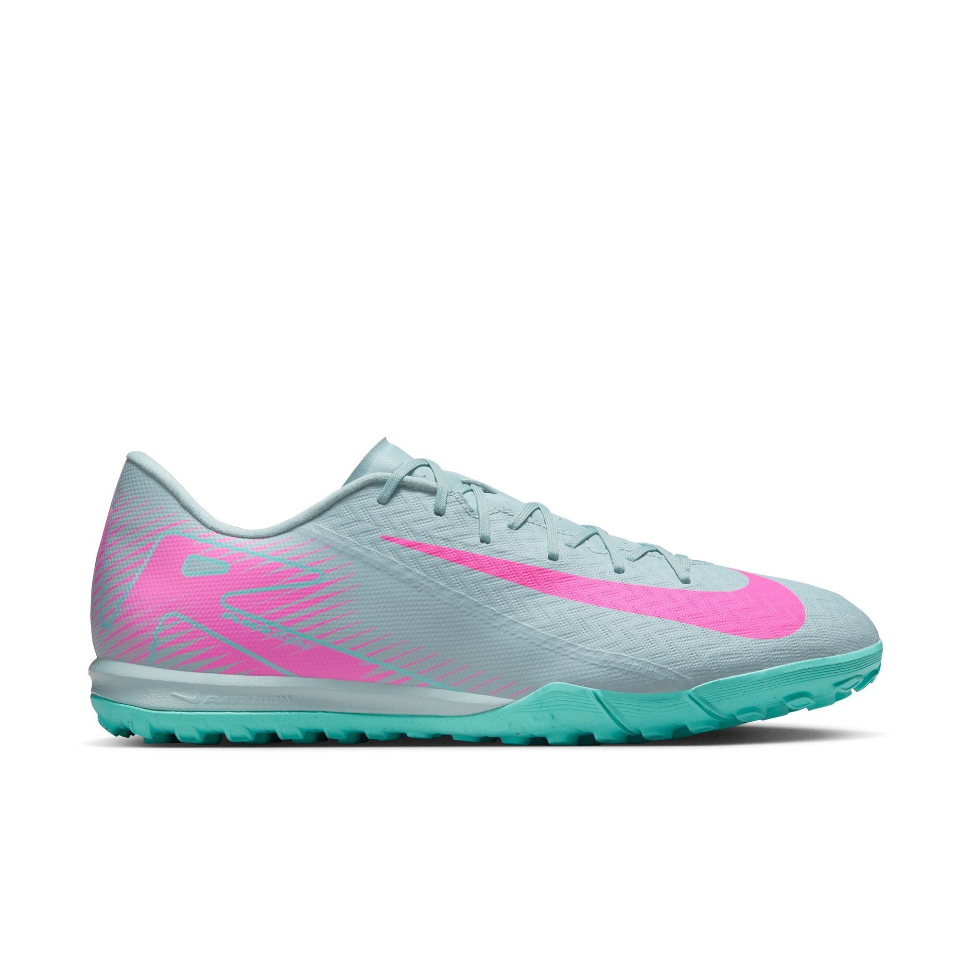 Nike Air Zoom Mercurial Vapor 16 Academy TF Turf Soccer Shoes- Ocean Cube/Pink Blast