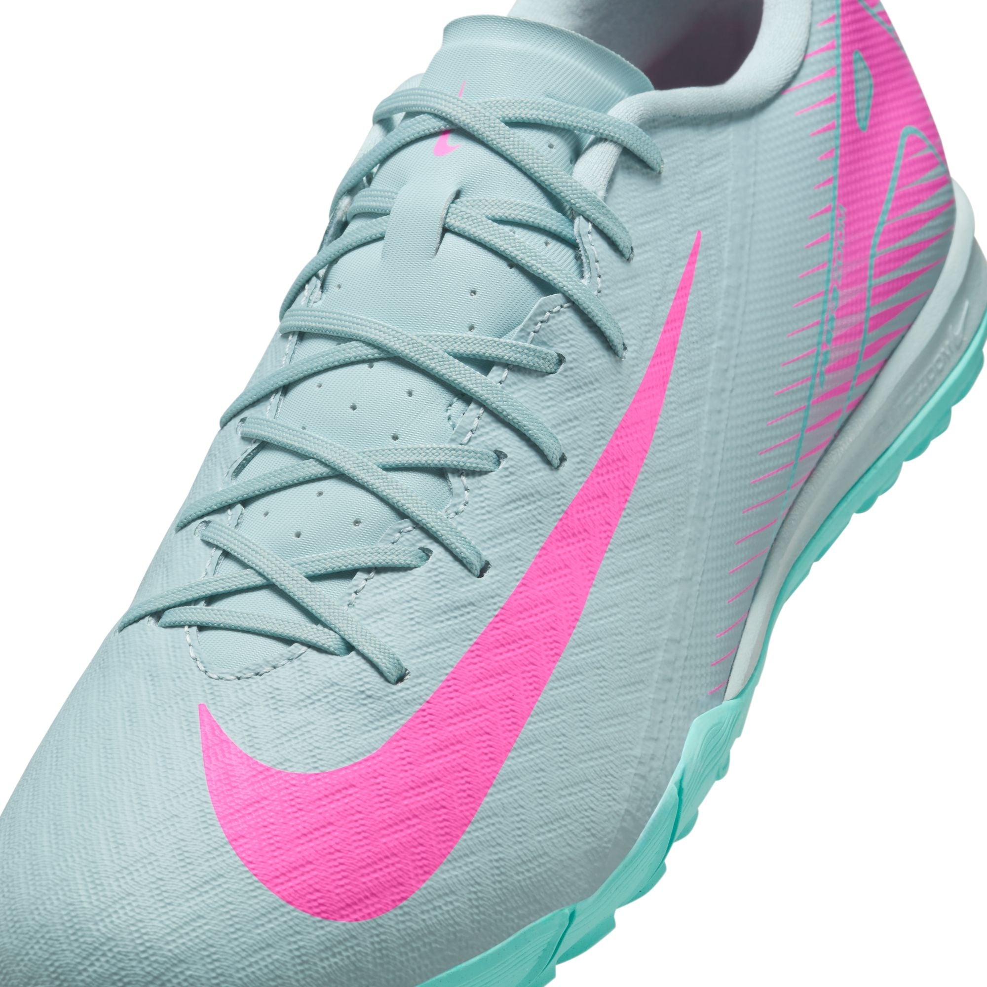 Nike Air Zoom Mercurial Vapor 16 Academy TF Turf Soccer Shoes- Ocean Cube/Pink Blast