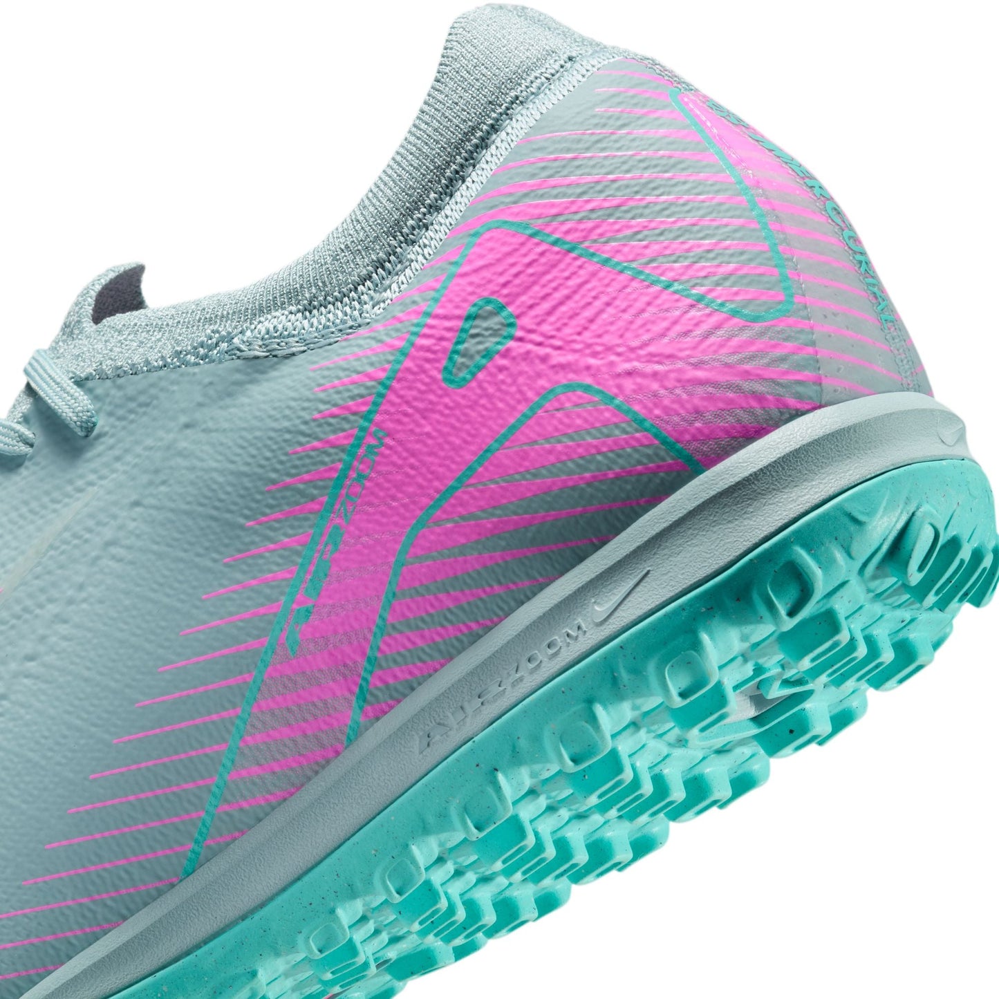 Nike Air Zoom Mercurial Vapor 16 Pro TF Turf Soccer Cleat - Ocean Cube/Pink Blast