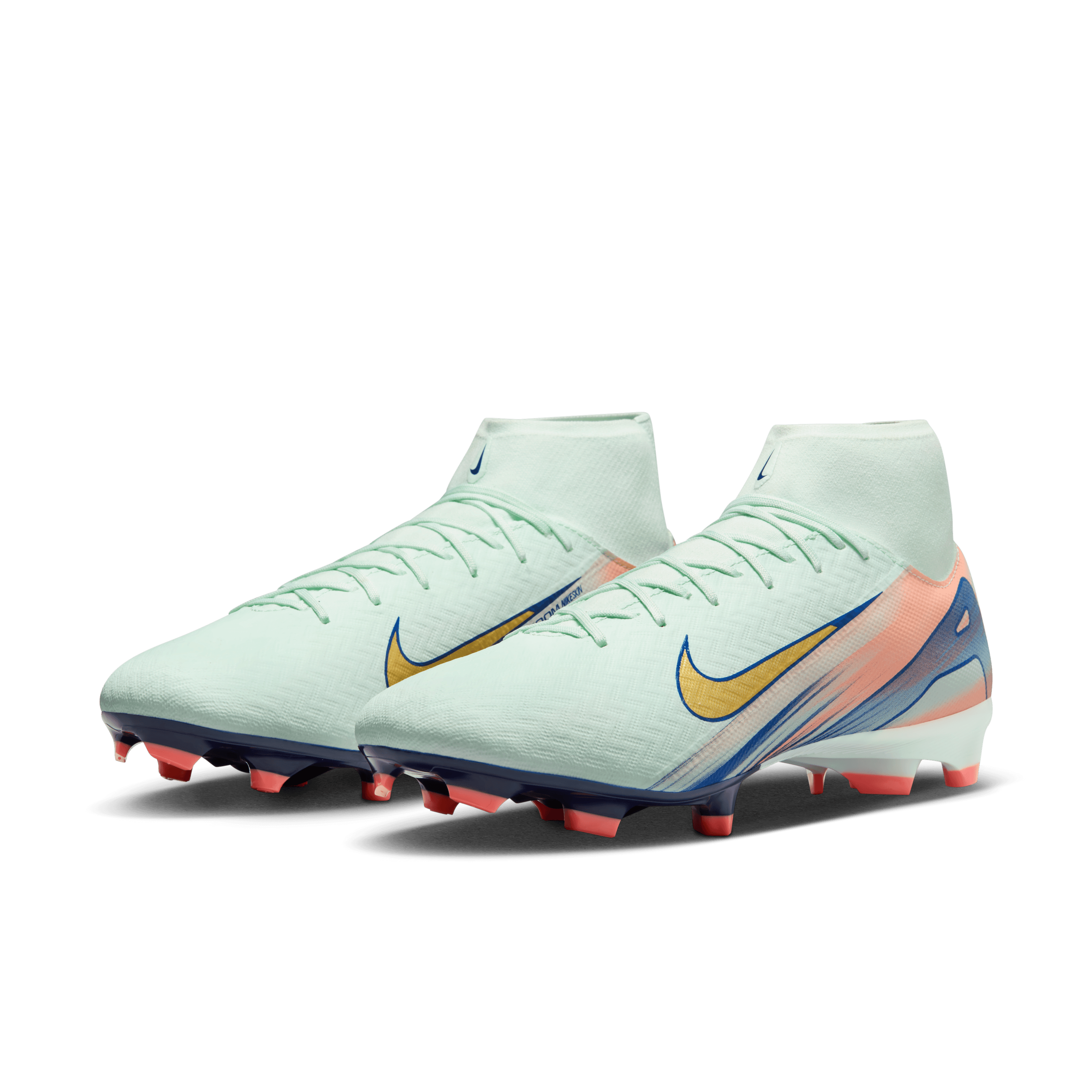 Nike Youth Superfly 10 Academy Mercurial Dream Speed MG High Top-BARELY GREEN/MTLC GOLD COIN