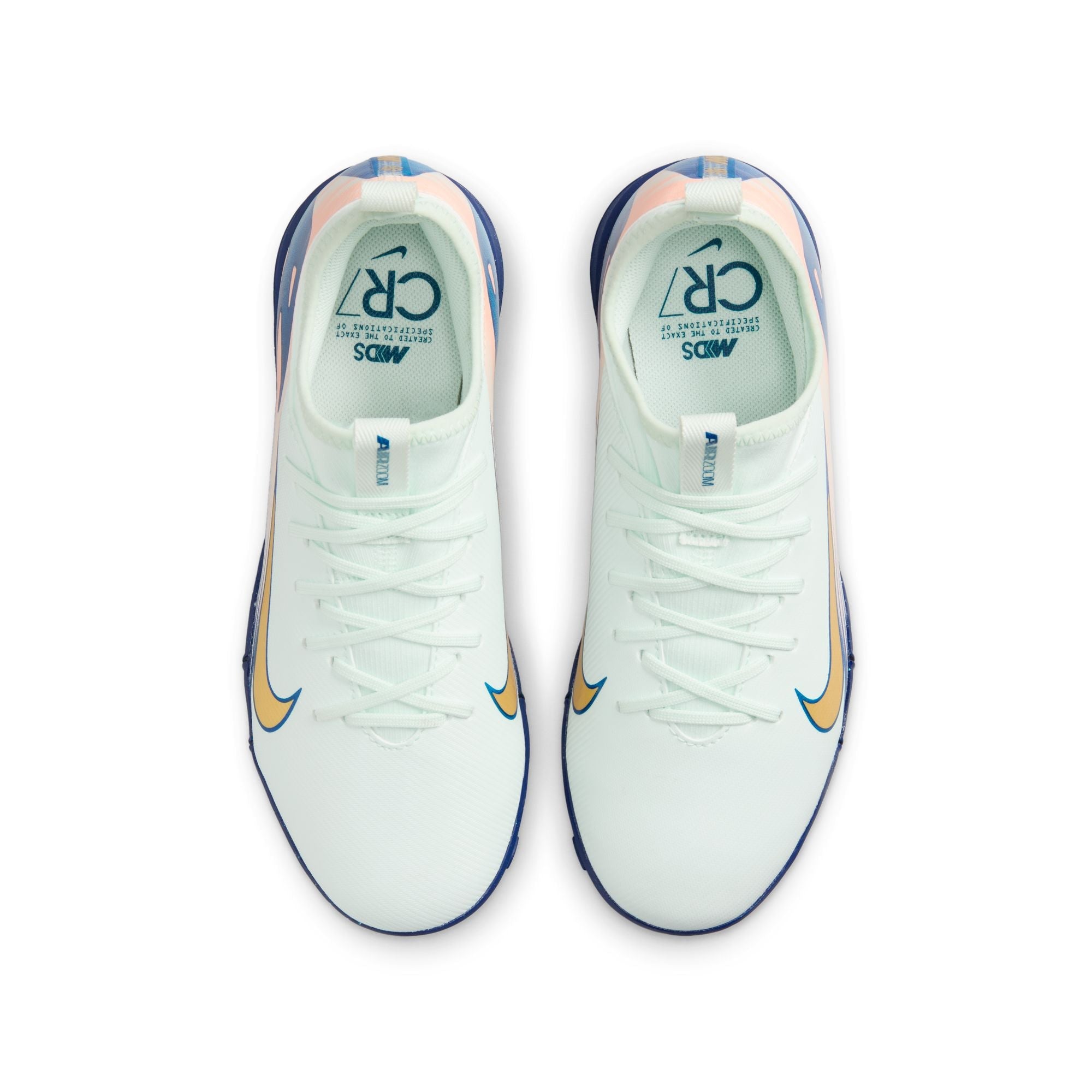 Nike Junior Mercurial Vapor 16 Academy Mercurial Dream Speed TF Turf Soccer Cleats- Barely Green/Metallic Gold Coin