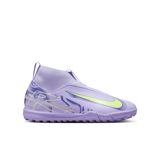 Nike United Jr. Mercurial Superfly Turf 10 Academy-Purple Agate/Barely Volt