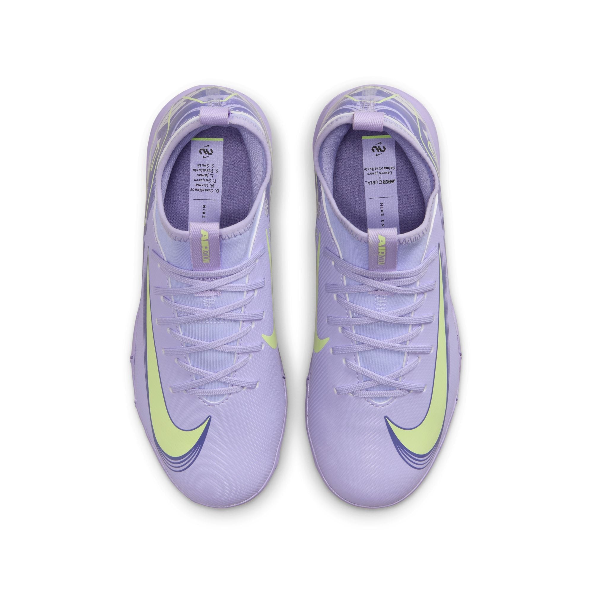 Nike United Junior Mercurial Vapor 16 Academy TF Turf Soccer Cleats -Purple Agate/Barely Volt