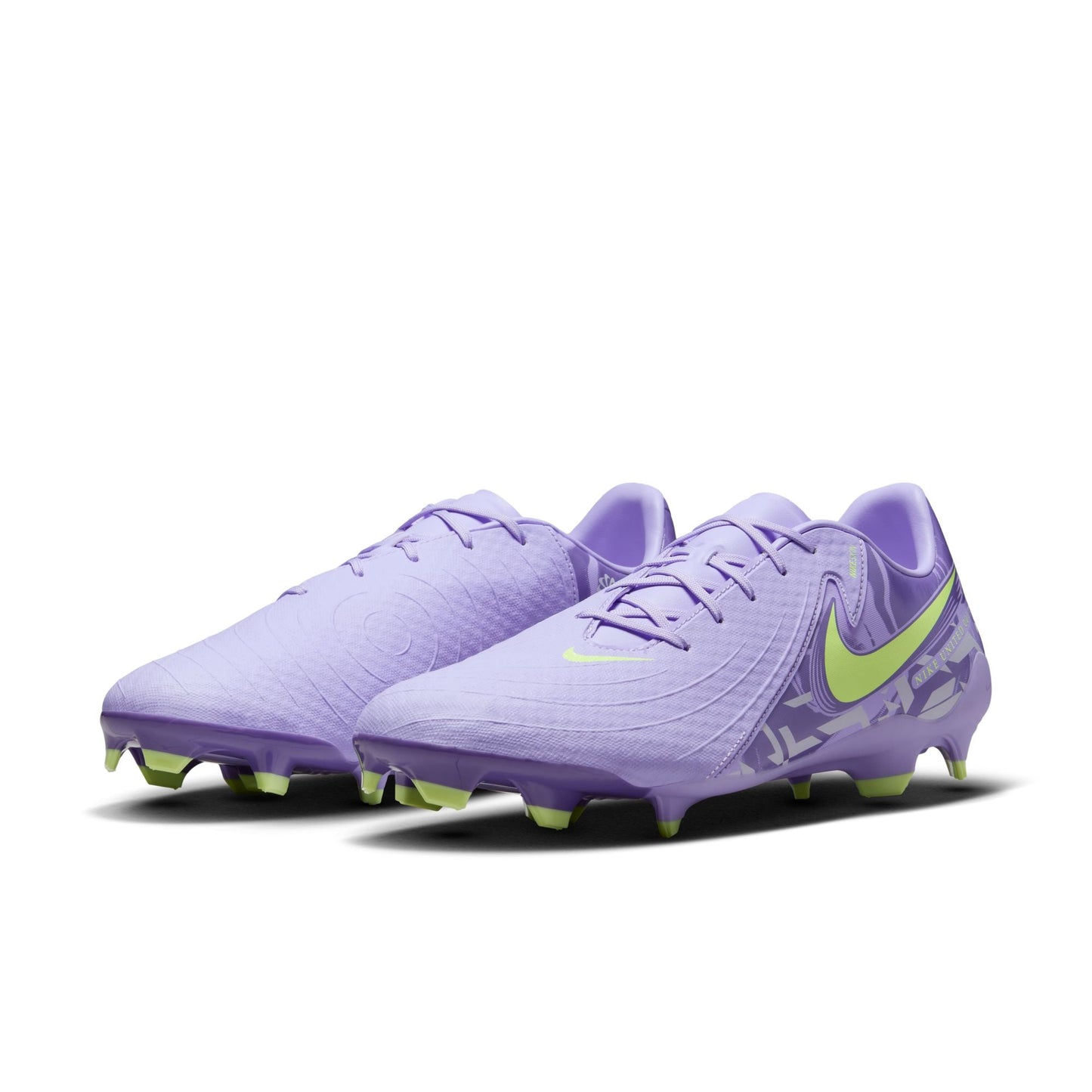Nike United Phantom GX 2 Academy FG Firm Ground Soccer Cleats- Purple Agate/Barely Volt