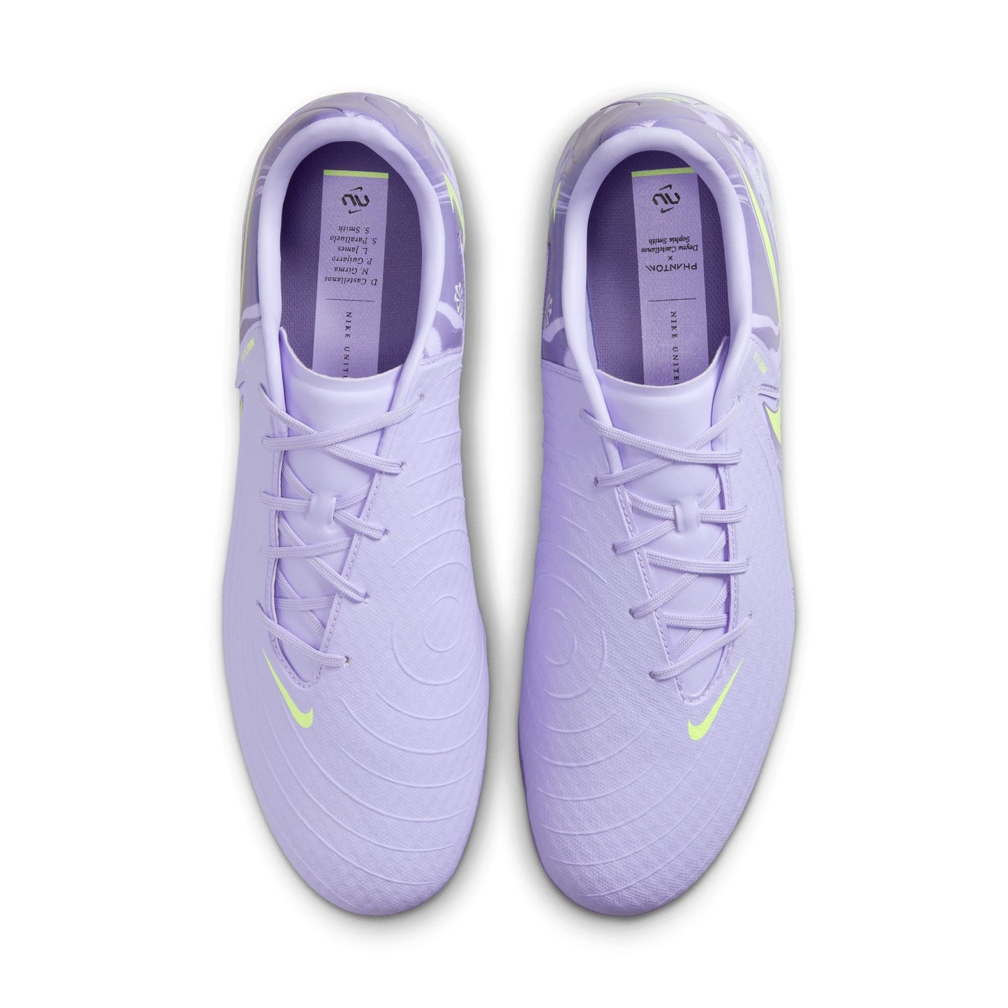 Nike United Phantom GX 2 Academy FG Firm Ground Soccer Cleats- Purple Agate/Barely Volt