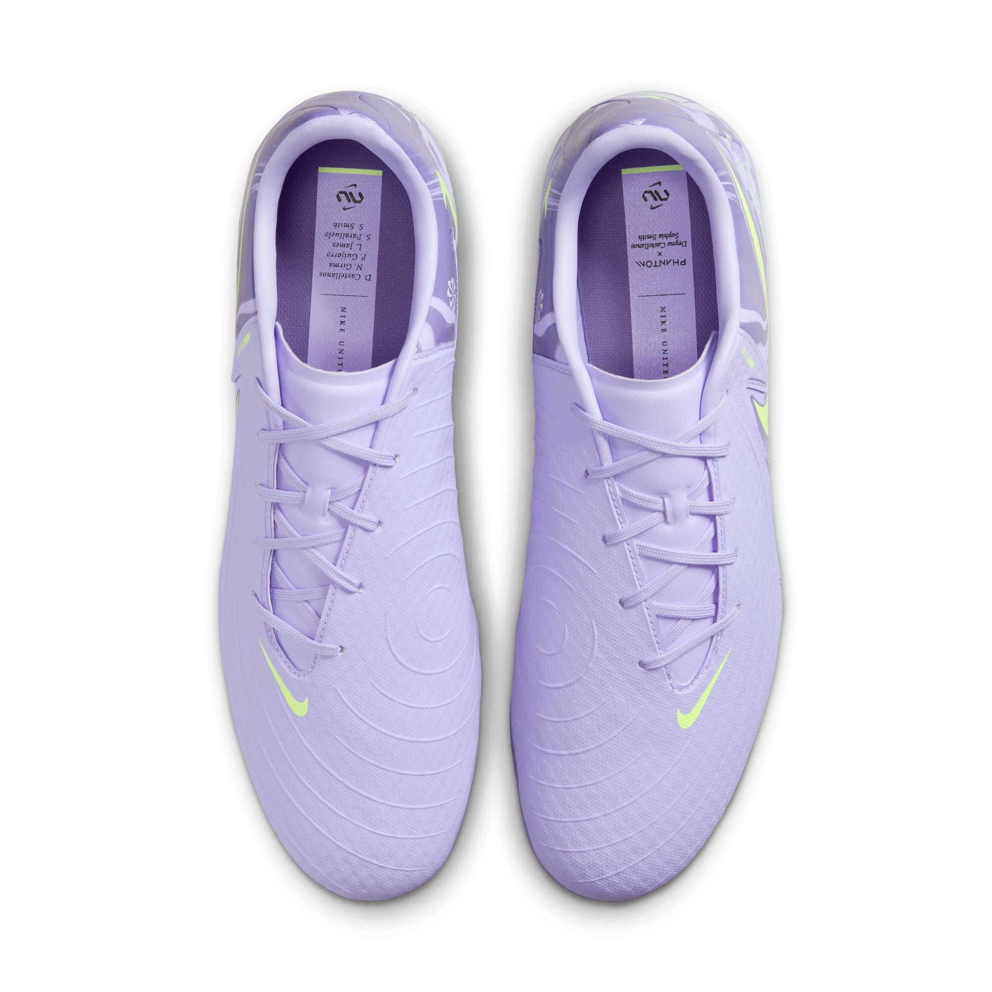 Nike United Phantom GX 2 Academy FG Firm Ground Soccer Cleats- Purple Agate/Barely Volt