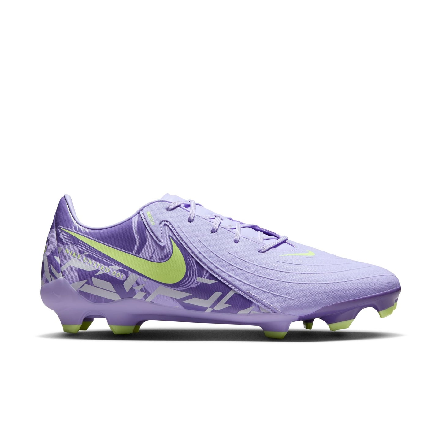 Nike United Phantom GX 2 Academy FG Firm Ground Soccer Cleats- Purple Agate/Barely Volt